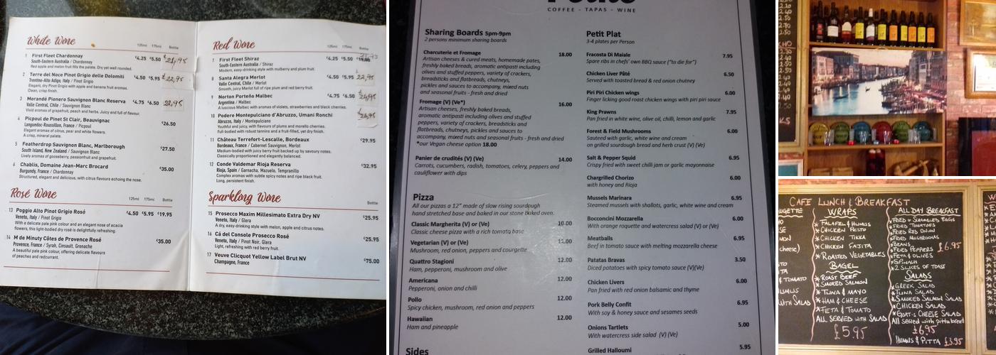 La Petite Roundhay - Coffee, Bar & Restaurant Menu