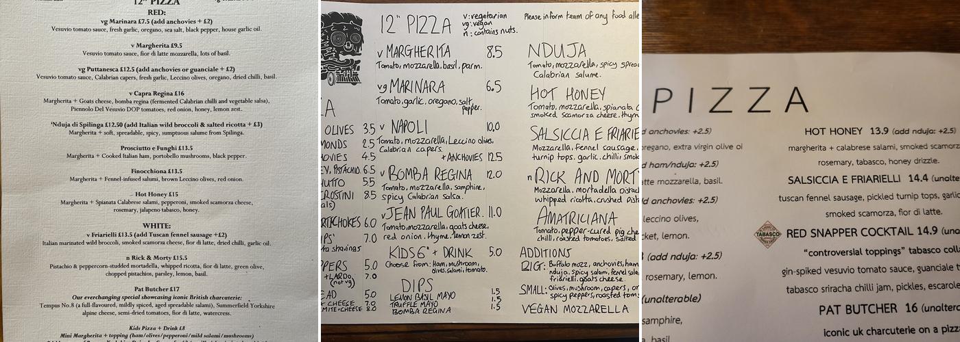 Pizza Loco Menu