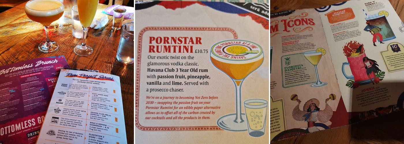 Revolución de Cuba Leeds Menu