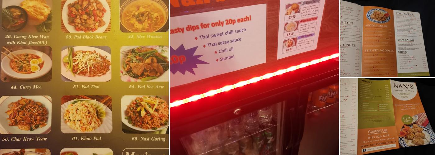 Nan's Thai Malaysian Cafe Menu