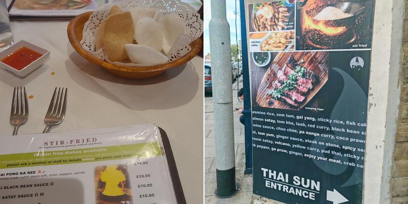 Thai Sun Menu