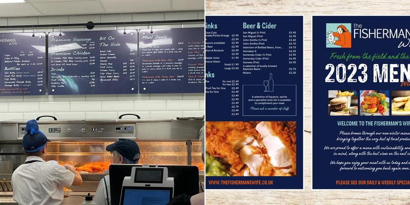 The Fisherman's Wife Menu