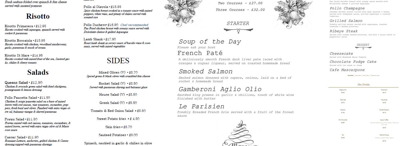 Gallery FortyOne Menu
