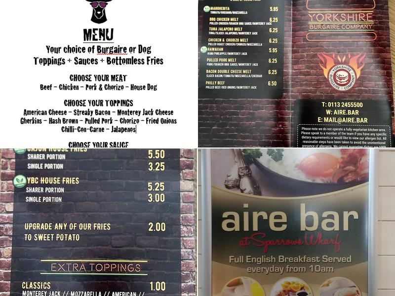 Aire Bar Menu