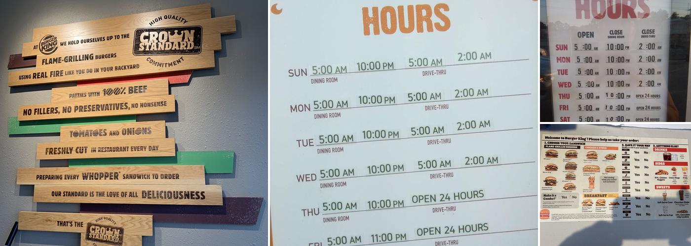 Burger King Menu