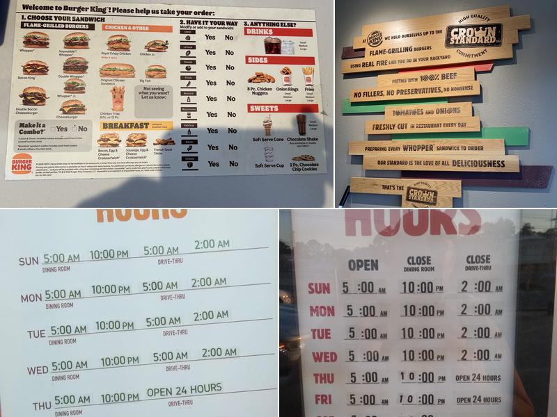 Burger King Menu