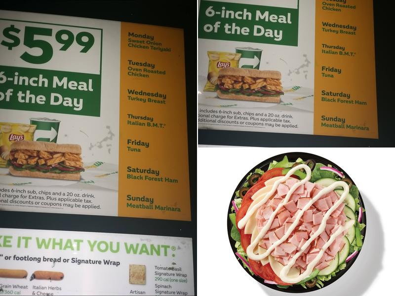 Subway Menu