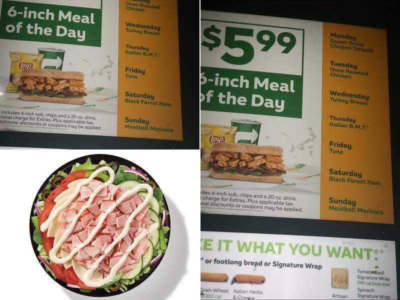 Subway Menu