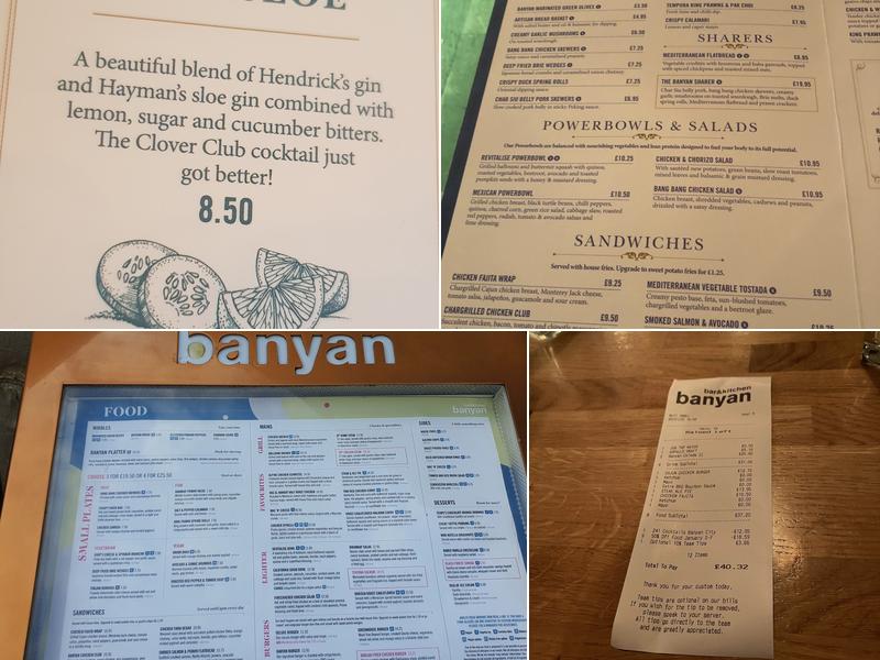 Banyan Bar & Kitchen Menu