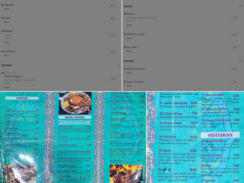 Chopan Menu