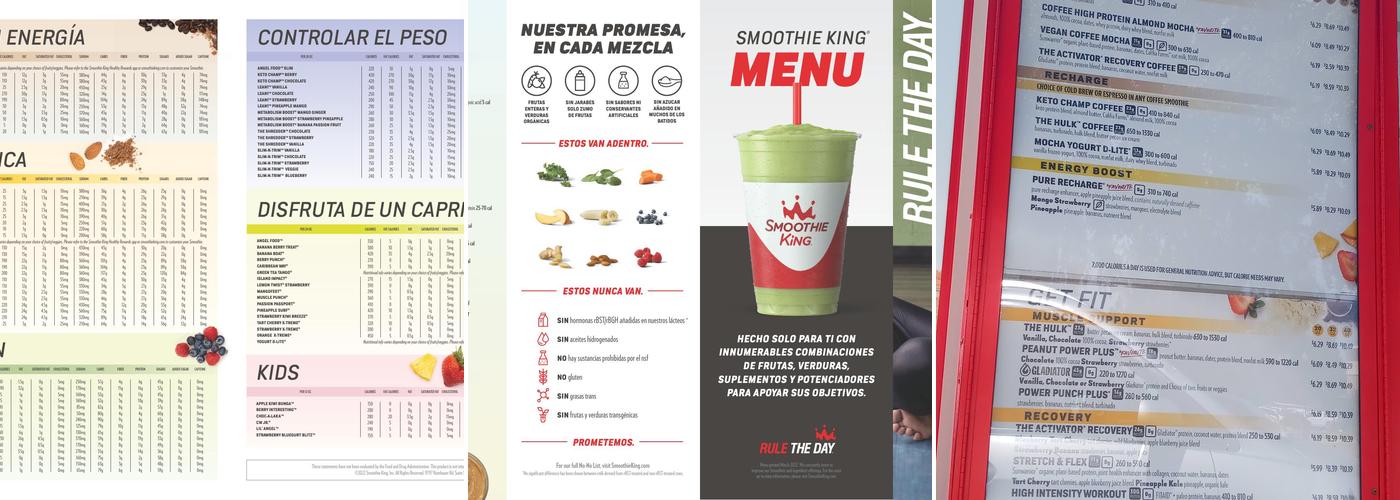 Smoothie King Menu