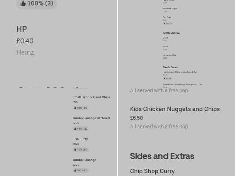 Graveleys Fish & Chips Menu