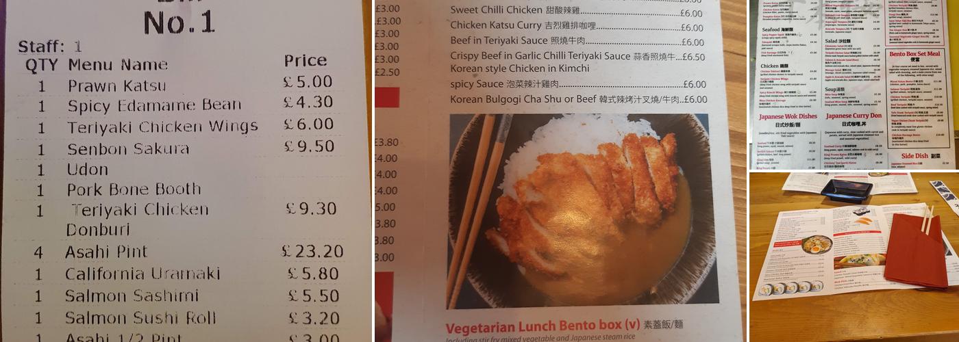 Senbon Sakura Cafe & Japanese Kitchen Menu