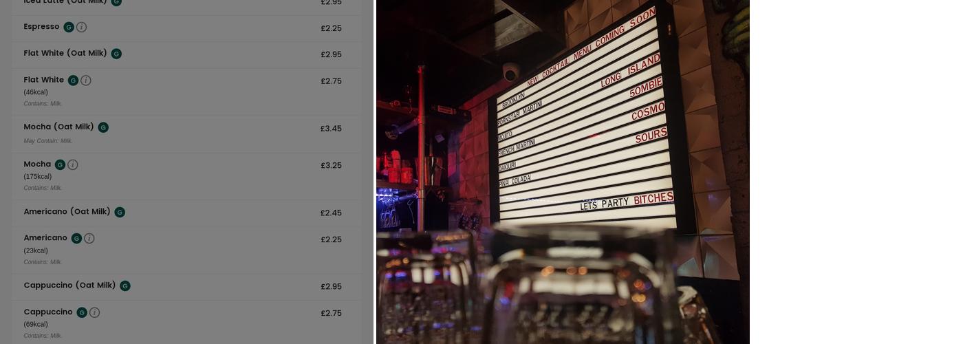 Revolution Leeds - Call Lane Menu