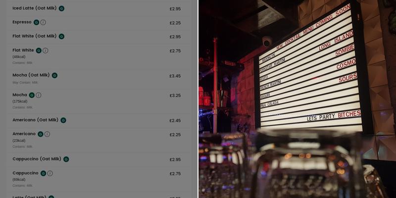 Revolution Leeds - Call Lane Menu