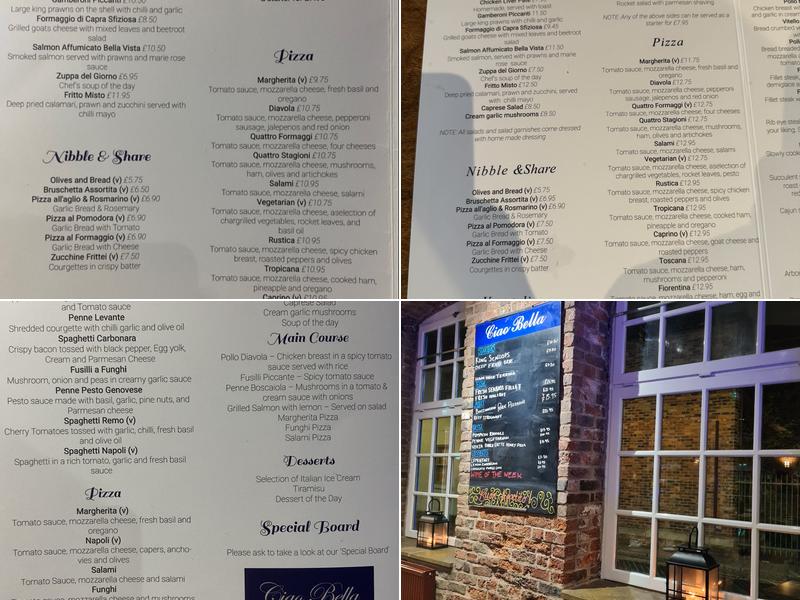 Ciao Bella Bar & Restaurant Menu