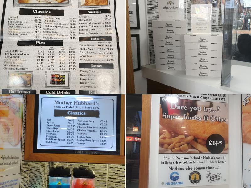 Mother Hubbards Menu