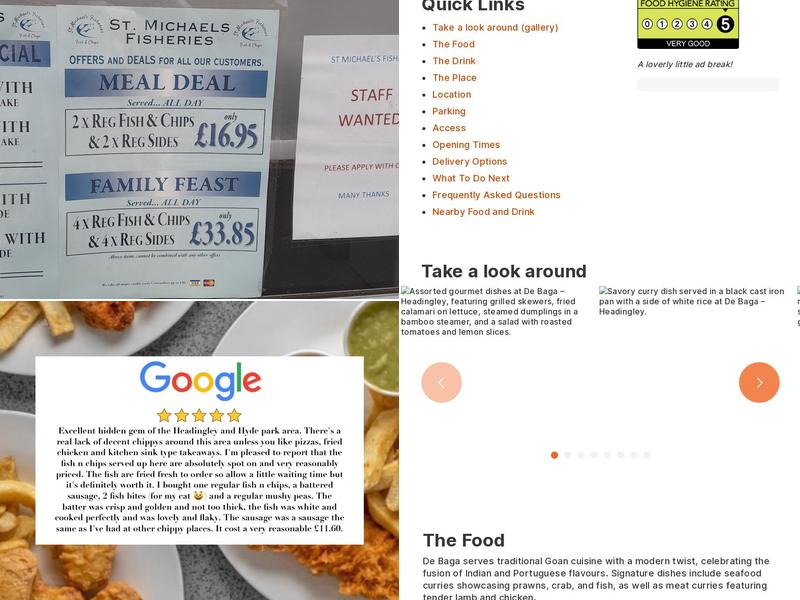 St. Michael's Fisheries Menu