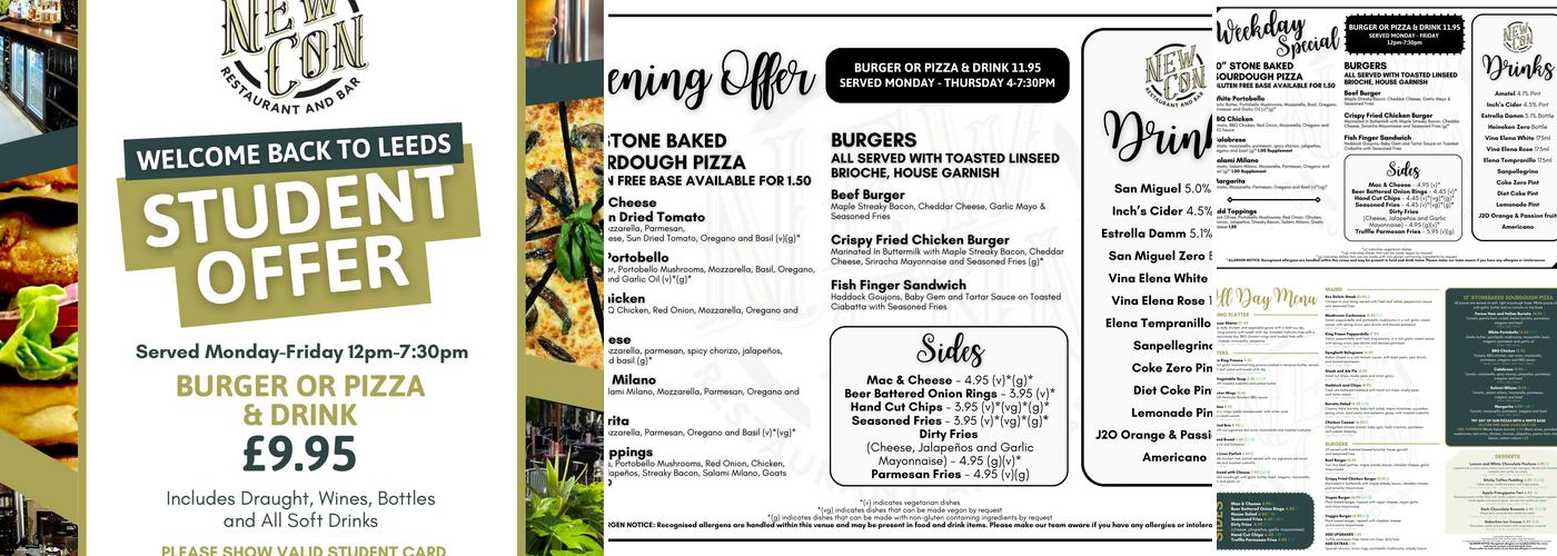 The New Conservatory Menu