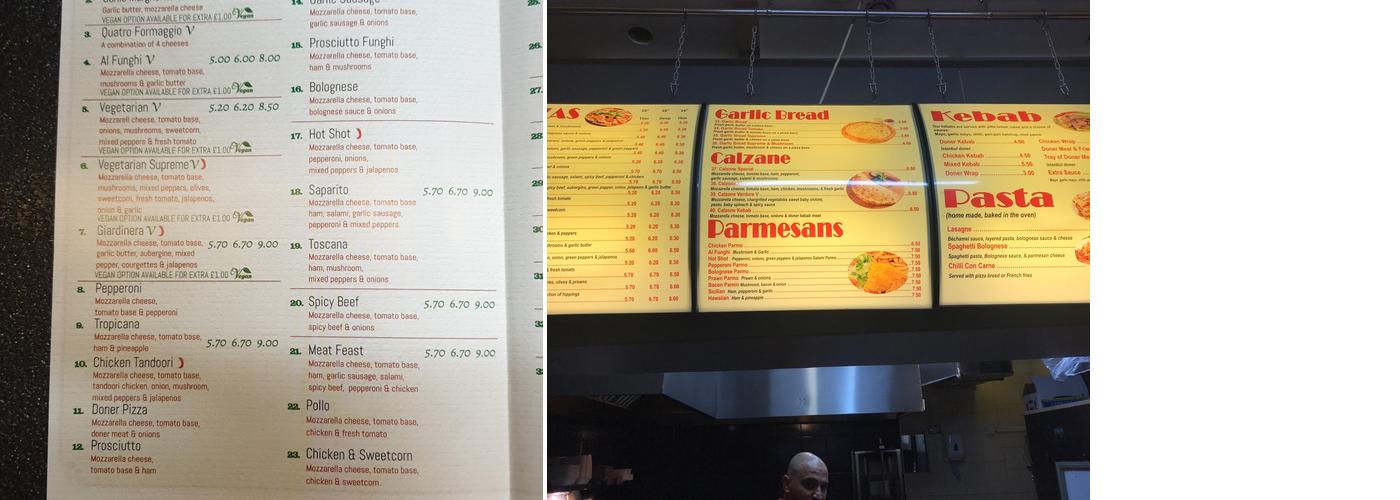 64 Pizzeria Menu