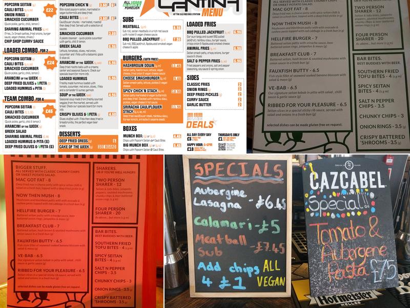 The Old Red Bus Station Menu