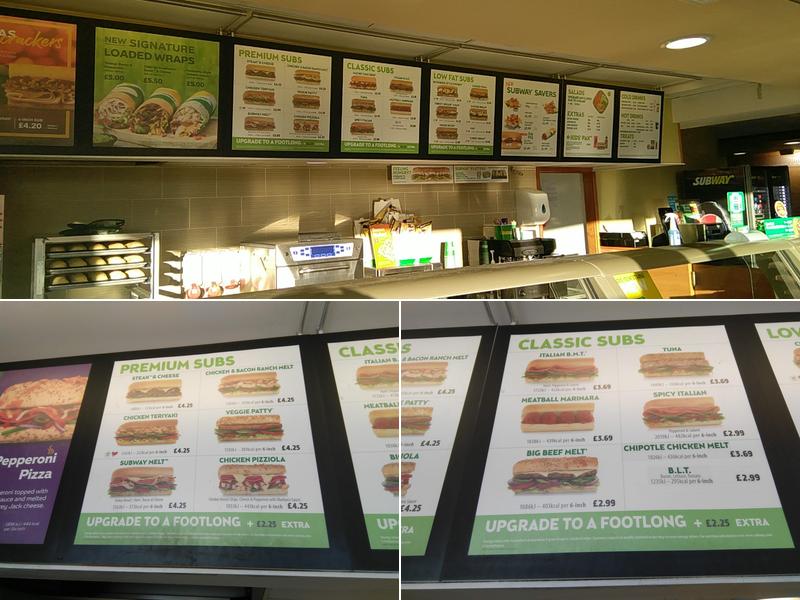 Subway Menu
