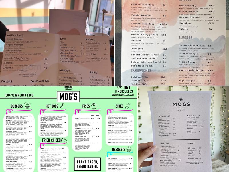Mog's Cafe Menu