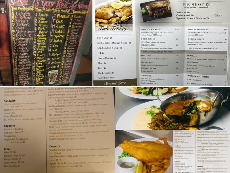 The Abbey Inn Menu