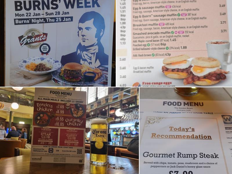 The Golden Beam - JD Wetherspoon Menu