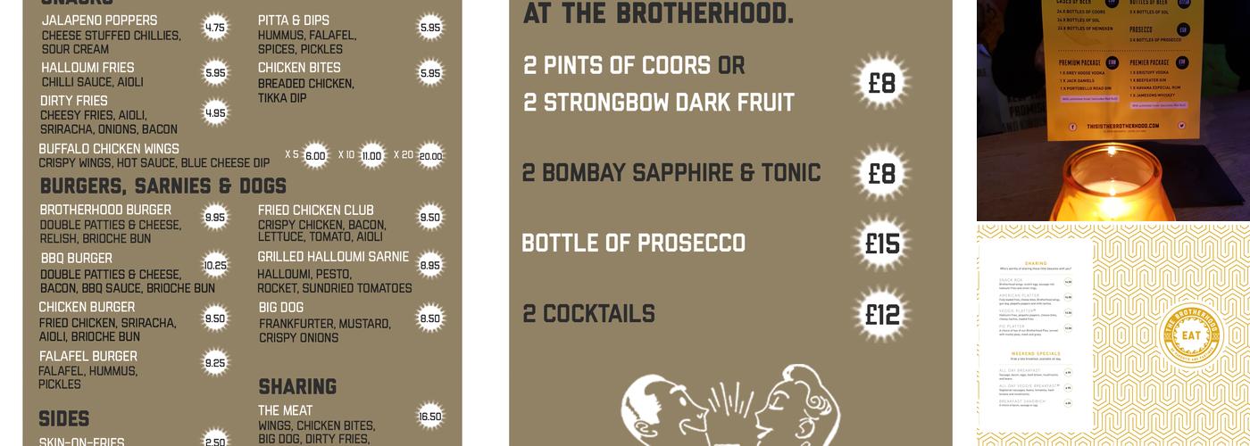 Brotherhood of Pursuits and Pastimes Menu