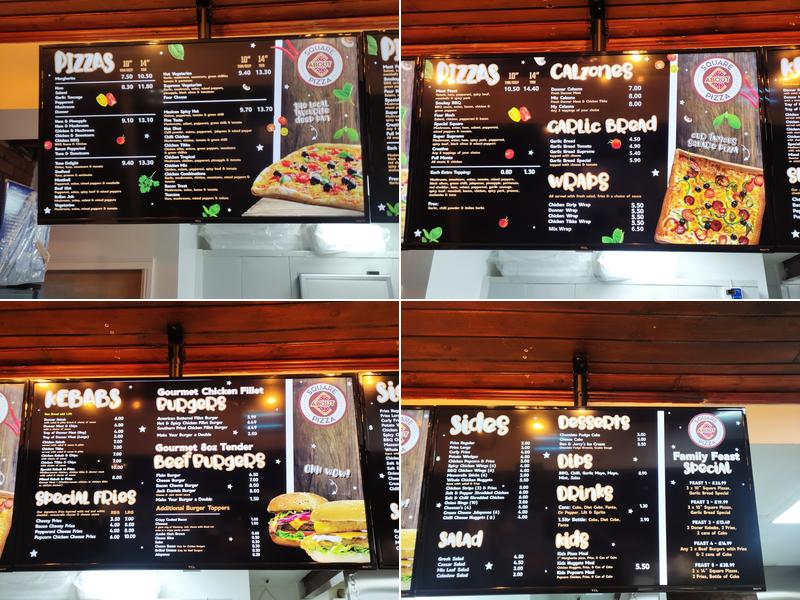 Square About Pizza Menu