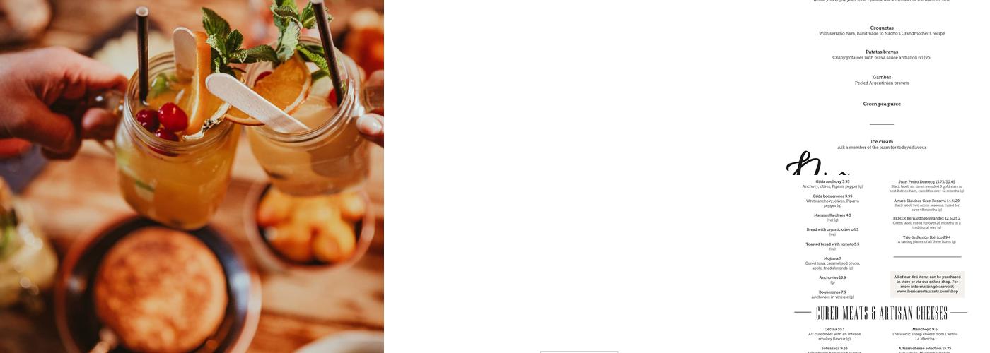 La Bodega Leeds Menu