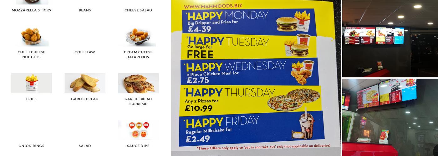 Mahmoods Woodhouse Menu