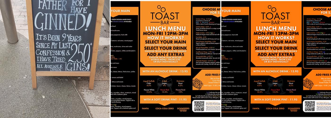 Toast Bar Menu