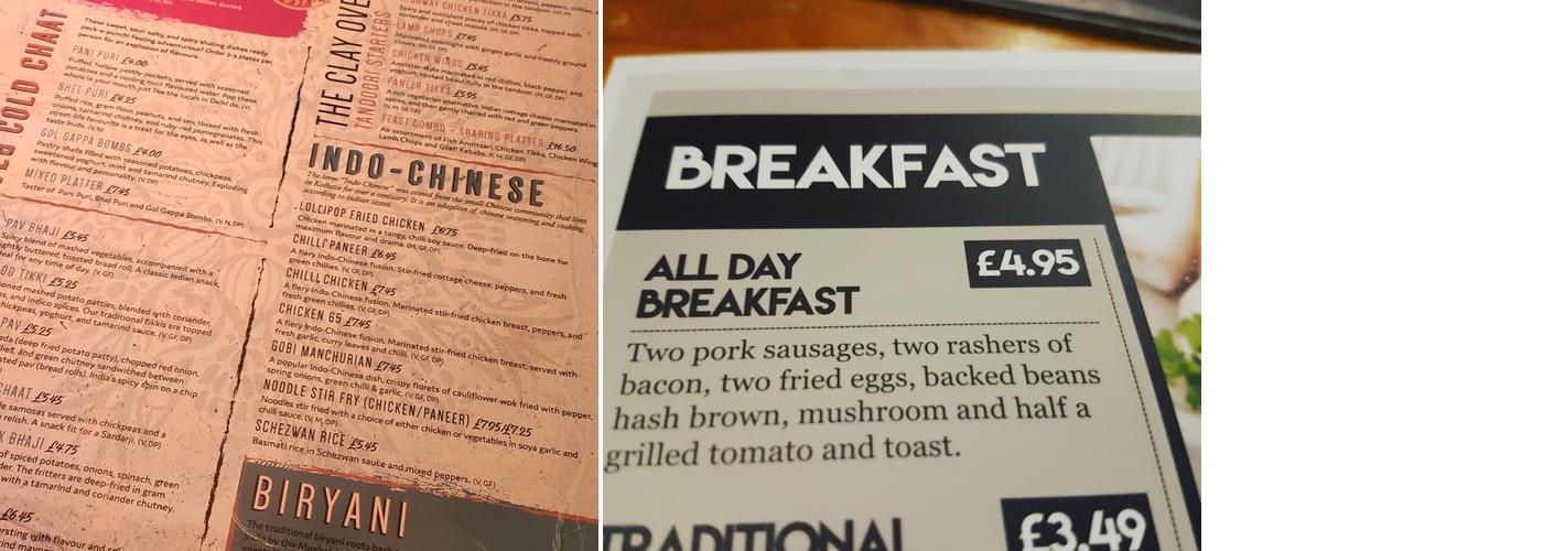 TJ’S Bar & Grill / Mahout Indian Street Kitchen Menu