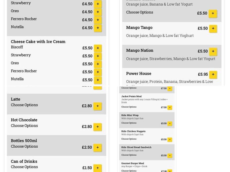 Deli chez Leeds Menu