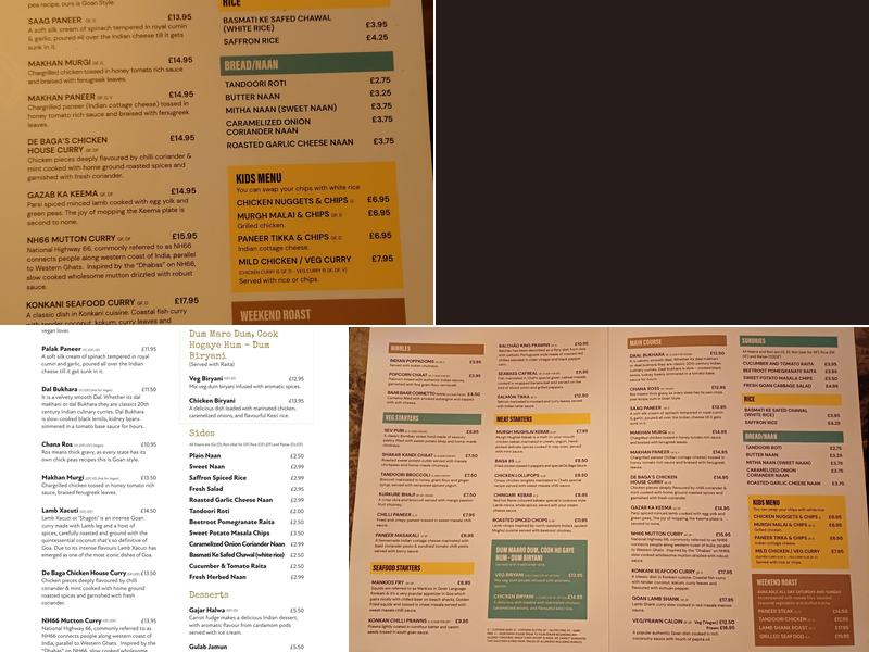 De Baga Chapel Allerton Menu