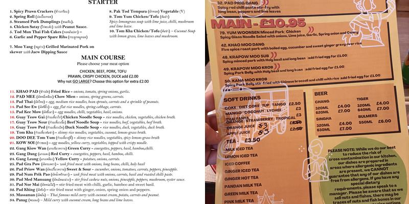 Little Mommy Thai Menu