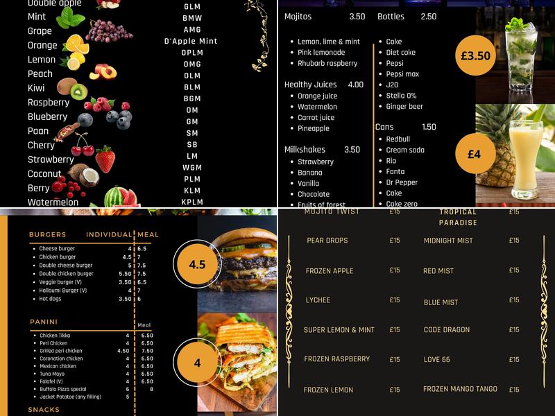 RendezVu Cafe & Shisha Lounge Menu