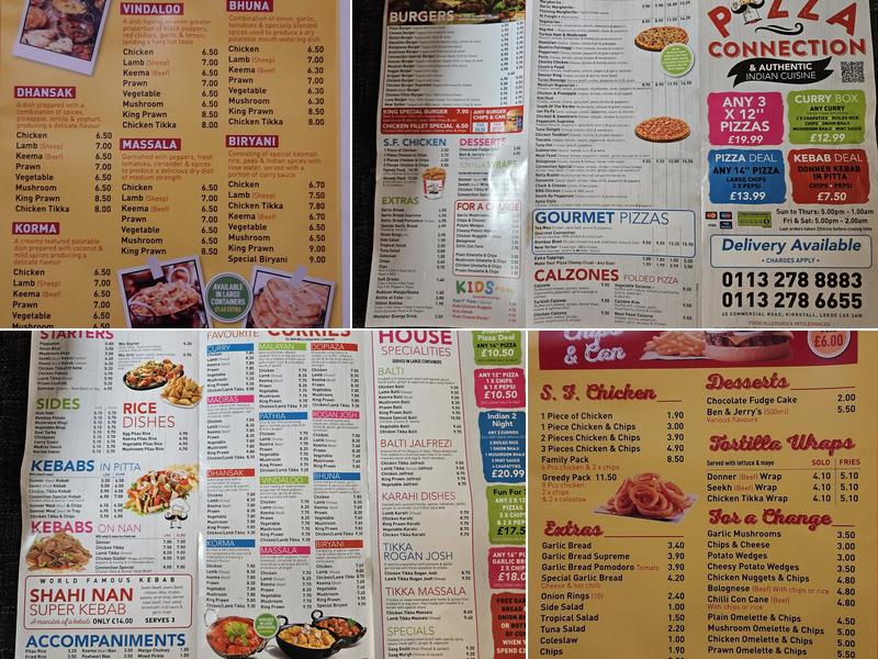 Pizza Connection Menu