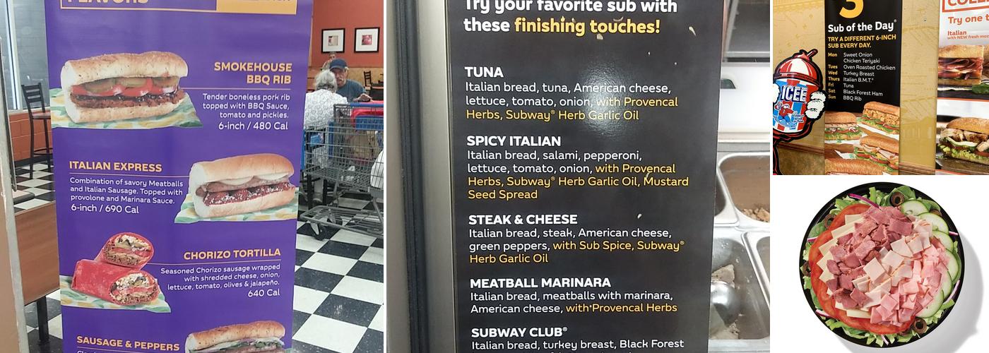 Subway Menu