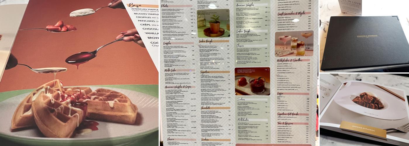 Heavenly Desserts Leeds Menu