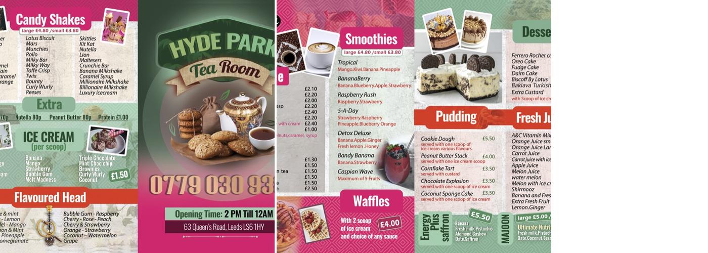 Hyde Park Tea Room (Afterz) Menu