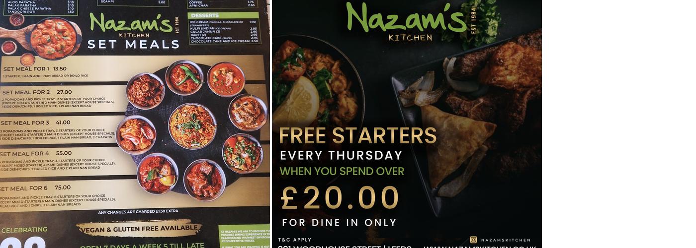 Nazam's Indian Kitchen Menu