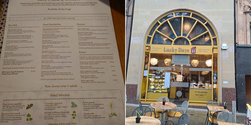 Lucky Days Menu