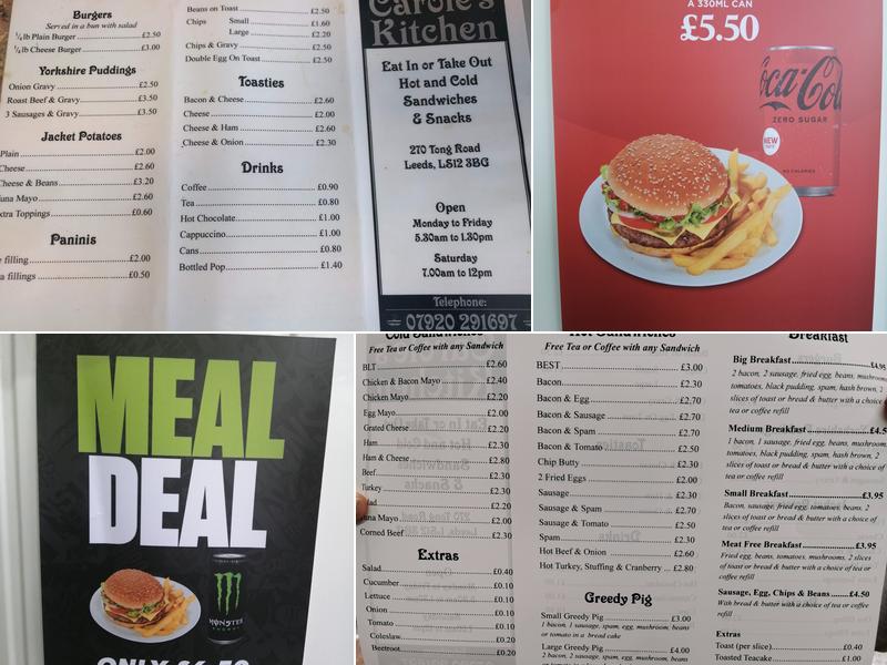 Carole's Kitchen Menu