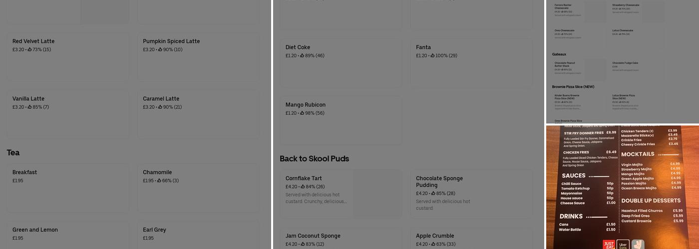 Dukes Donuts & Coffee Menu