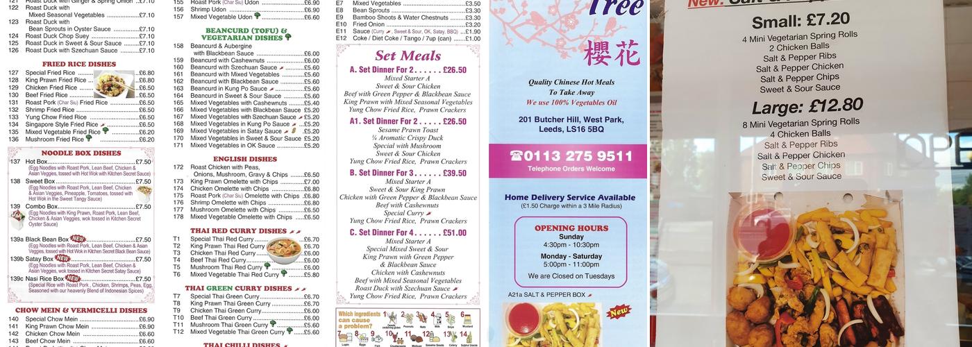 The Cherry Tree Menu