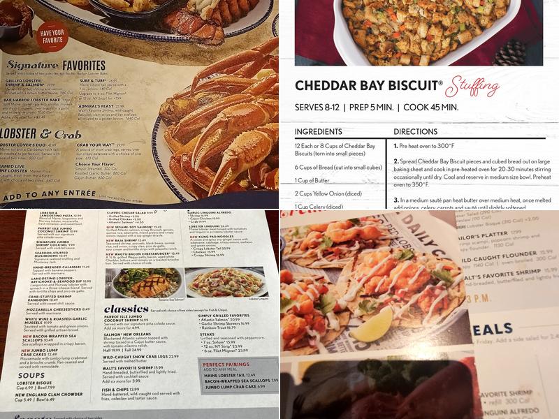 Red Lobster Menu
