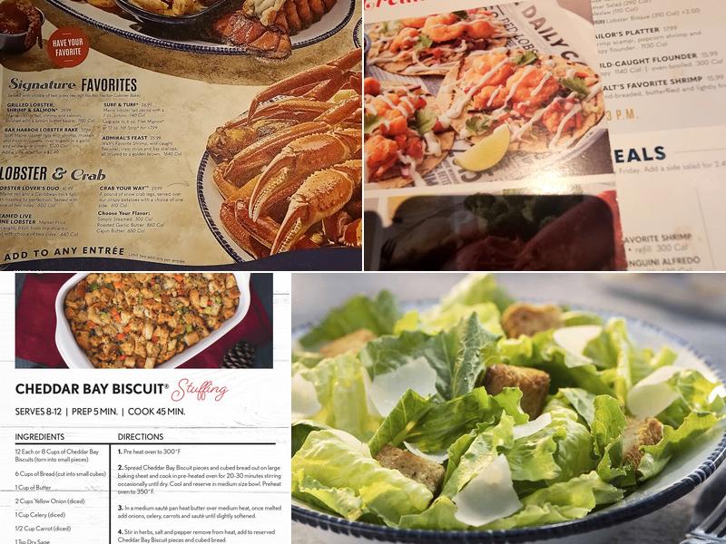 Red Lobster Menu